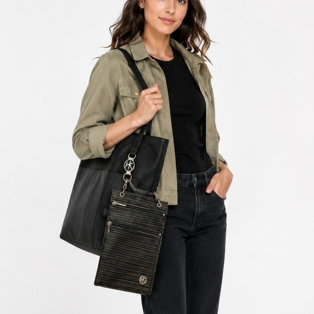 Hip Klips Women's Zip Crossbody Organizer Pouch Clip-On Travel Utility Bag OS
